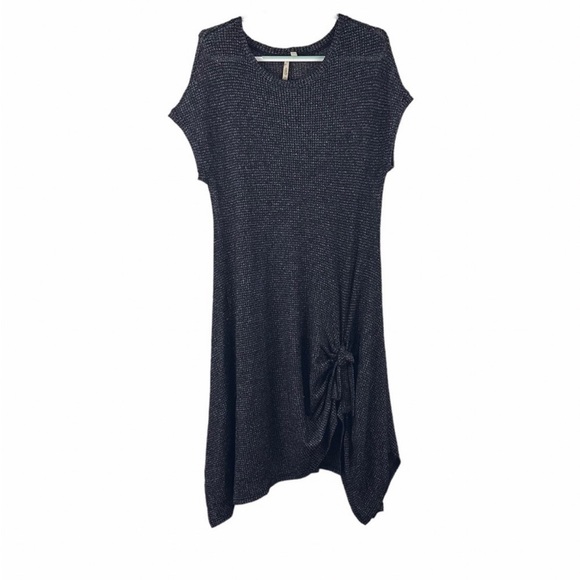 Comfy USA Stretch Knit Asymmetrical Midi Dress Lagenlook - Picture 4 of 4